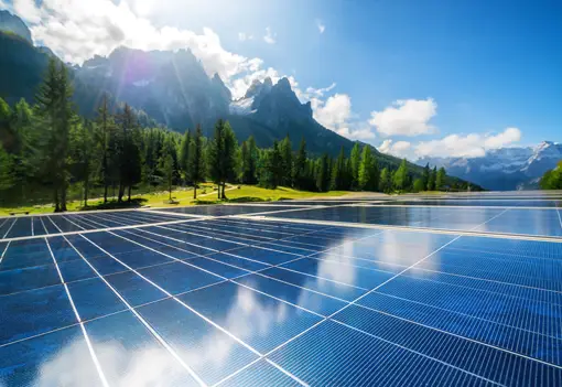 Solar Panels Mountains Solar Panels Mountains