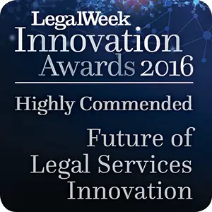 2016Legal Week Innovation Awards 2016 Highly Commended Klaim