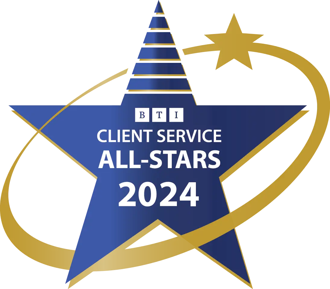 Jay Hamad BTI Client Service All Star 2024 Logo Jay Hamad BTI Client Service All Star 2024 Logo