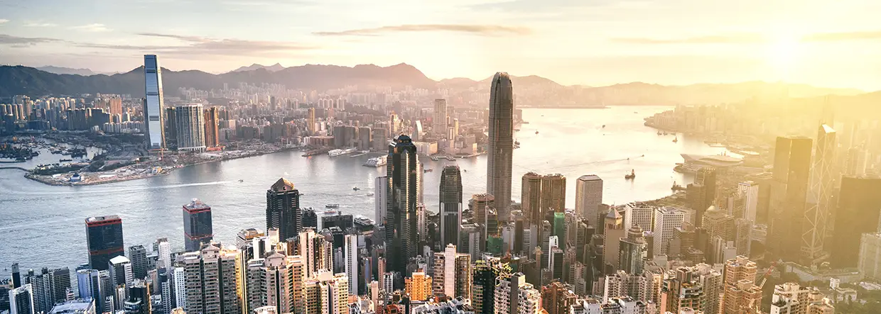 Hong Kong_Skyline At Sunrise Hong Kong_Skyline At Sunrise